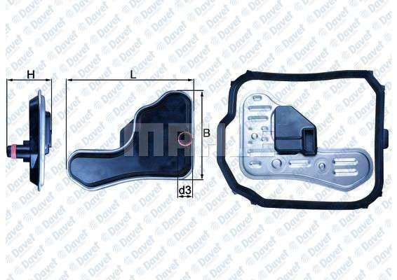 MAHLE HX148D Otomatik Sanzuman Yagi Filtresi P206-P207-P301-P306-P307-P308-P407-P307-C-Elysee-C4-C2-C3-C4-C5-C8-Ds3-Ds4-Ds5-Xsara-Zx Al4 Renault Clio Iii